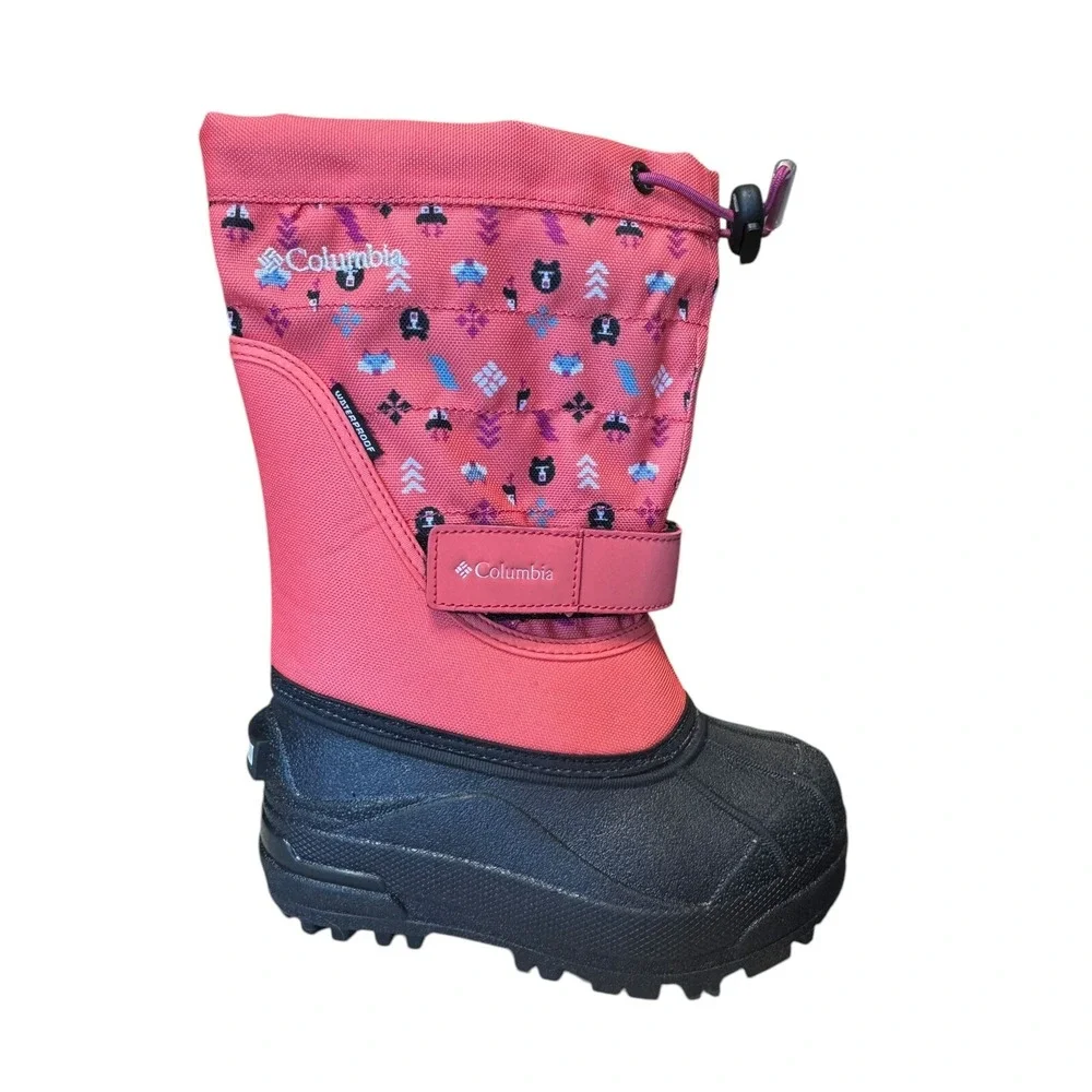 Columbia Powderbug Plus II Winter Snow Boots Kids Size 1Y Youth No Box